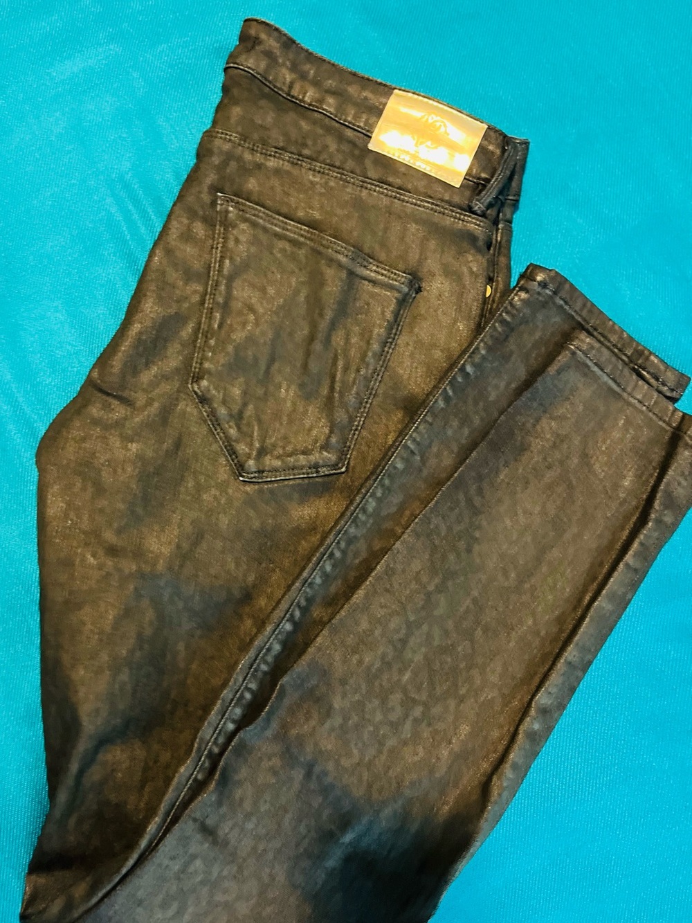 Roberto Cavalli Skinny Jeans Women Dark Grey Print 90% Cotton Elastane size 44